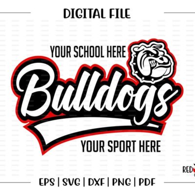 5204 Custom Personalized Bulldog svg Bulldog Bulldogs School Team Mascot svg dxf eps png pdf sublimation