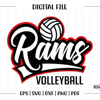 5206 Ram Volleyball svg Volleyball svg Ram Rams Volleyball svg dxf eps png pdf sublimation cut file htv vector digital clipart