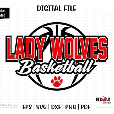 5208 Basketball svg Lady Wolves Basketball Wolves Lady Basketball svg dxf eps png pdf sublimation cut file htv vector digital