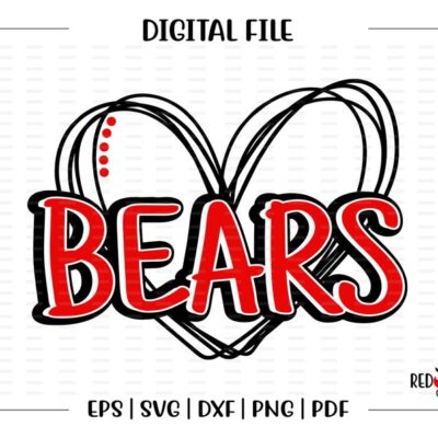 5213 Bear svg Bears svg Bear Bears Mascot Heart svg dxf eps png pdf sublimation cut file htv vector digital clipart design