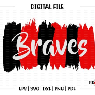 5233 Braves svg Brave svg Brave Brave svg Stroke Brush svg dxf eps png pdf sublimation cut file htv vector clipart design