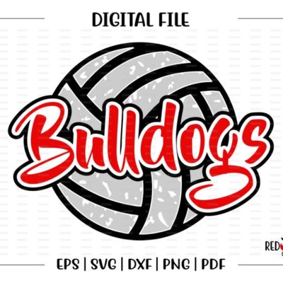 5239 Volleyball svg Bulldog Volleyball svg Bulldog Bulldogs Volleyball svg dxf eps png pdf sublimation cut file htv