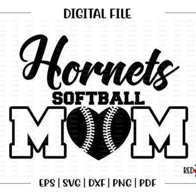 5284 Softball Mom svg Hornet Softball Mom svg Hornet Hornets Softball Mom svg dxf eps png pdf sublimation cut file htv vector