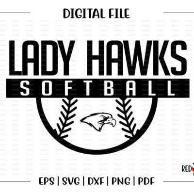 5294 Softball svg Lady Hawks Softball svg Lady Hawks Hawk Softball svg dxf eps png pdf sublimation cut file htv clipart design