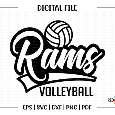 5295 Ram Volleyball svg Volleyball svg Ram Rams Volleyball svg dxf eps png pdf sublimation cut file htv vector digital clipart