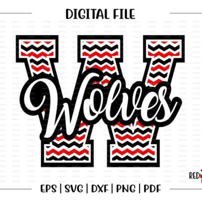 5331 Wolves svg Wolves Wolf Mascot School svg dxf eps png pdf sublimation cut file htv vector digital clipart design