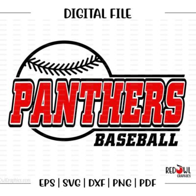 5337 Baseball svg Panther Baseball svg Panther Panthers Baseball svg dxf eps png pdf sublimation cut file htv vector digital