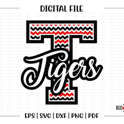 5350 Tiger svg Tigers svg Tiger Tigers Team Clipart Mascot School svg dxf eps png pdf sublimation cut file htv vector digital