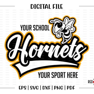 5366 Custom Personalized Hornet svg Hornets Hornet Script Tail Sport Mascot svg dxf eps png pdf sublimation