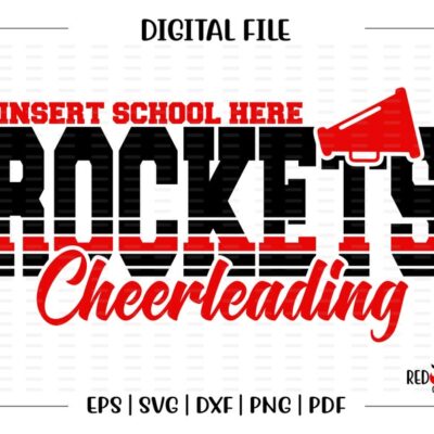 5381 Cheerleader svg Cheerleading svg Rocket Rockets Cheer Cheerleader svg dxf eps png pdf sublimation cut file htv clipart digital