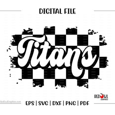 5395 Titan svg Titans svg Titan Titans Mascot Retro Checker Board svg dxf eps png pdf sublimation cut file htv vector clipart