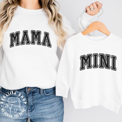 541 Mama Mini SVG Mama PNG Mama Mini Svg Cut File For T shirt Varsity Style Font Mothers Day Design Svg Mama Cricut File Digital download