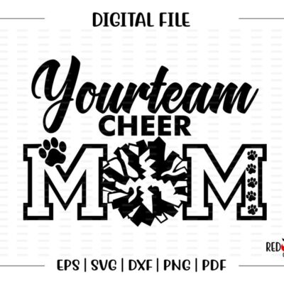 5414 Custom Personalized Cheer Mom svg Cheer Cheerleader Mom Team Mascot svg dxf eps png pdf sublimation