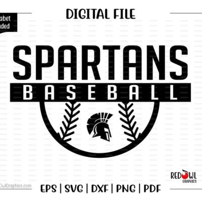 5419 Baseball svg Spartan Baseball svg Spartan Spartans Baseball svg dxf eps png pdf sublimation cut file htv vector digital clipart