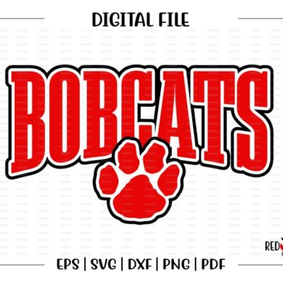 5423 Bobcat svg Bobcats svg Bobcat Bobcats Paw Clipart Cut File htv svg dxf eps png pdf sublimation cut file htv clipart design