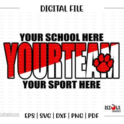 5435 Custom Personalized Custom svg Personalized svg School Sport Mascot svg dxf eps png pdf sublimation