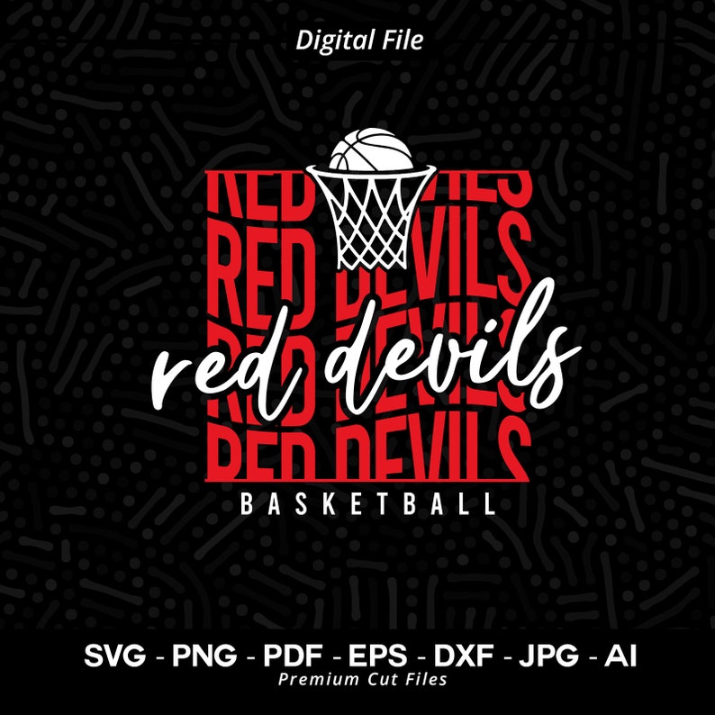 544 Red Devils svg Red Devil svg Basketball svg Stacked Red Devils Basketball Red Devils Cheer Svg Red Devils Vibes Svg Red Devils Shirt