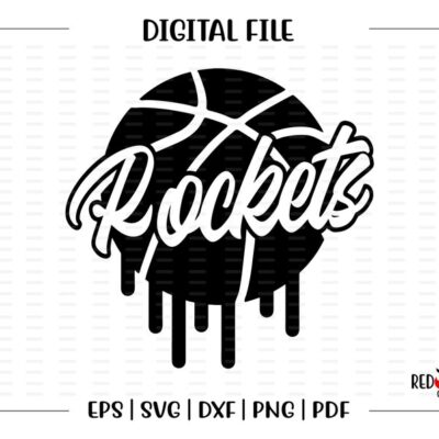 5460 Basketball svg Rocket Basketball Rocket Rockets Basketball svg dxf eps png pdf sublimation cut file htv vector digital clipart