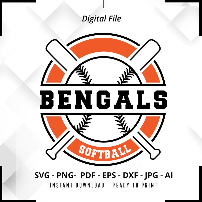 547 Bengals Softball SVG PNG Bengals svg Softball svg Bengals Shirt svg Bengals Cheer svg Softball Shirt svg Softball Mom svg Cricut