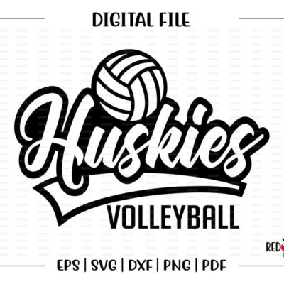 5473 Volleyball svg Huskie Volleyball svg Huskie Huskies Volleyball svg dxf eps png pdf sublimation cut file htv vector clipart