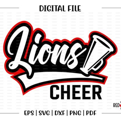 5476 Cheer svg Lion Cheer Lion Lions Cheer Cheerleader Cheerleading svg dxf eps png pdf sublimation cut file