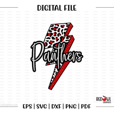 5479 Panther svg Panthers svg Panther Lightning svg dxf eps png pdf sublimation cut file htv vector digital