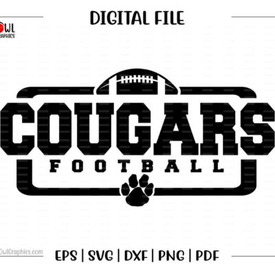 5487 Football svg Cougar Football svg Cougar Cougars Football svg dxf eps png pdf sublimation Mom Dad Coach Sister Grandma