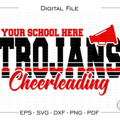 5507 Cheerleader svg Trojan Cheerleader Trojan Trojans Cheer Cheerleader Cheerleading svg dxf eps png pdf sublimation cut file