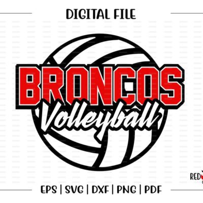 5510 Volleyball svg Bronco Volleyball svg Bronco Broncos Volleyball svg dxf eps png pdf sublimation cut file htv vector clipart