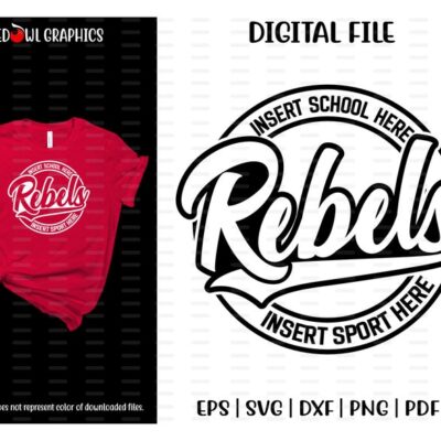 5538 Rebel svg Rebels svg Rebel Rebels clipart design digital download School svg dxf eps png pdf sublimation cut file htv