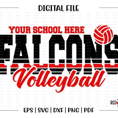 5549 Volleyball svg Falcon Volleyball svg Falcon Falcons Volleyball svg dxf eps png pdf sublimation cut file htv vector digital