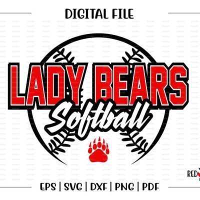 5553 Softball svg Bear Softball svg Bear Bears Softball svg dxf eps png pdf sublimation cut file htv vector digital clipart design