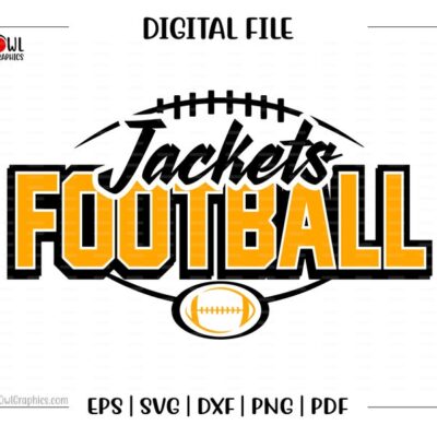 5559 Jackets Football svg Jackets svg Football svg Yellow Jacket Yellow Jackets Jackets Football svg dxf eps png pdf sublimation