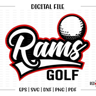 5576 Golf svg Ram Golf Ram Rams Golf svg dxf eps png pdf sublimation cut file htv vector digital htv clipart design