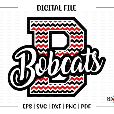 5584 Bobcat svg Bobcats svg Bobcat Bobcats Paw Mascot Chevron htv svg dxf eps png pdf sublimation cut file htv clipart design