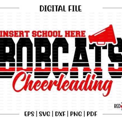 5610 Cheerleader svg Cheerleading svg Bobcat Bobcats Cheer Cheerleader svg dxf eps png pdf sublimation cut file htv clipart design