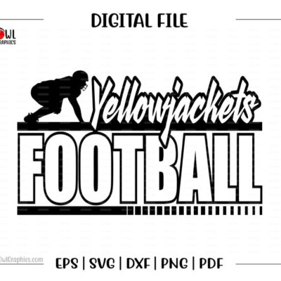 5627 Yellow Jacket Football svg Yellowjacket Football svg Yellow Jacket Yellow Jackets Football svg dxf eps png pdf sublimation