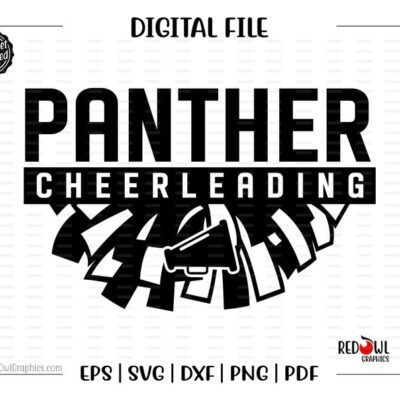 5632 Cheer svg Panther Cheer svg Cheerleading Panther Panthers Cheerleading svg dxf eps png pdf sublimation cut file htv vector