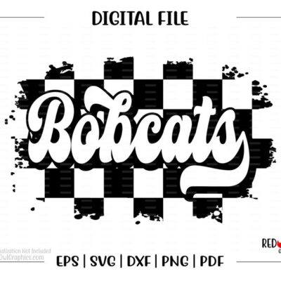 5633 Bobcat svg Bobcats svg Bobcat Bobcats Retro Checker Board Retro svg htv svg dxf eps png pdf sublimation cut file htv clipart