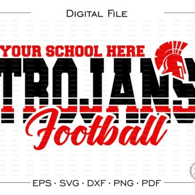 5646 Football svg Trojan Football svg Trojan Trojans Football svg dxf eps png pdf sublimation cut file htv vector digital