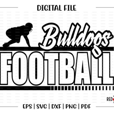 5648 Football svg Bulldog Football svg Bulldog Bulldogs Football Bulldog Football svg dxf eps png pdf sublimation cut file htv