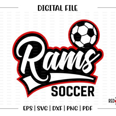 5652 Soccer svg Ram Soccer svg Ram Rams Soccer svg dxf eps png pdf sublimation cut file htv vector digital clipart design