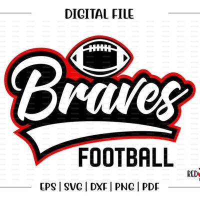 5653 Football svg Braves Football svg Brave Braves Football svg dxf eps png pdf sublimation design clipart htv image