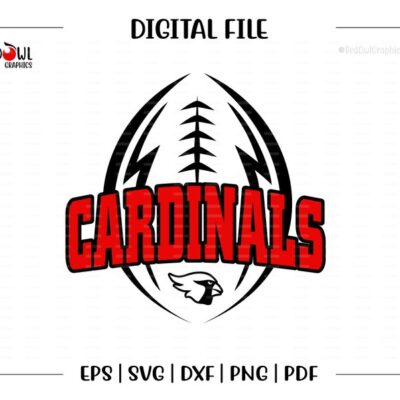 5656 Football svg Cardinal Football Cardinal Cardinals Football svg dxf eps png pdf sublimation cut file htv vector digital htv