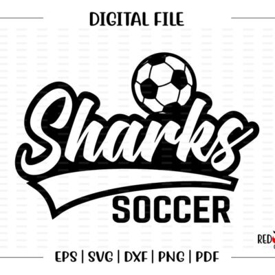 5662 Soccer svg Shark Soccer svg Sharks Shark Soccer svg dxf eps png pdf sublimation cut file htv clipart design