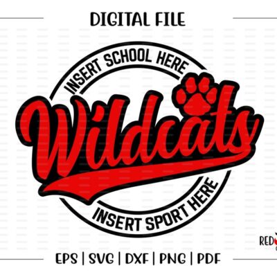 5675 Wildcat svg Wildcats svg Wildcat Wildcats Mascot football basketball svg dxf eps png pdf sublimation cut file clipart design