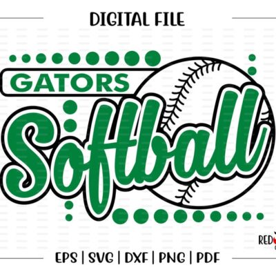 5687 Gator Softball svg Softball svg Gator Gators Softball design svg dxf eps png pdf sublimation cut file htv vector digital