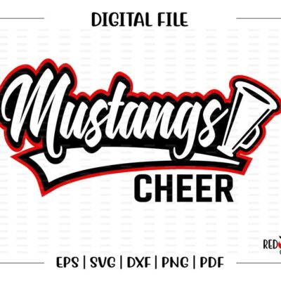 5754 Cheer svg Mustang Cheer svg Mustang Mustangs Cheer Cheerleader Cheerleading svg dxf eps png pdf sublimation cut file htv