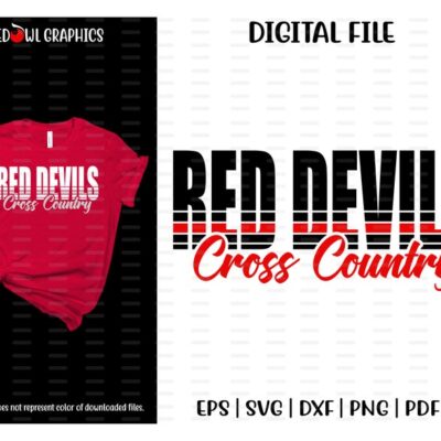 5766 Cross Country svg Red Devil Red Devils Cross Country XC CC svg dxf eps png pdf sublimation cut file htv clipart design