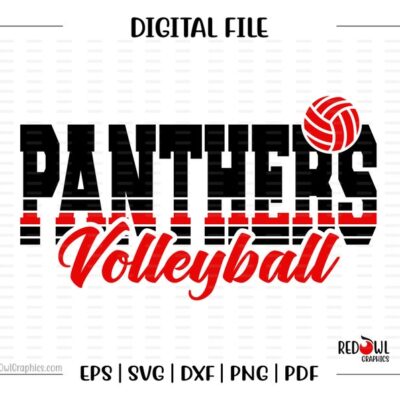 5795 Volleyball svg Panther Volleyball svg Panther Panthers Volleyball svg dxf eps png pdf sublimation cut file htv vector digital